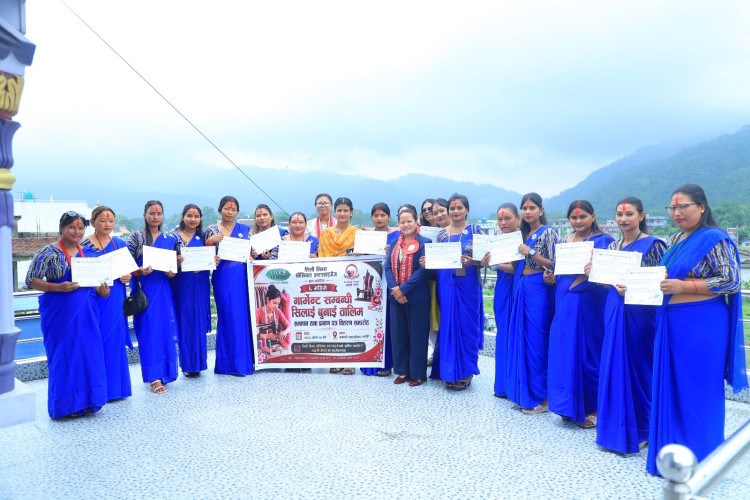 Lily Leaves Successfully Completes 4th Batch of Advanced Women Tailoring Training in Sarlahi