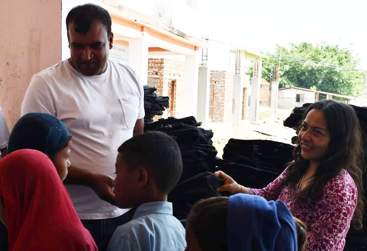 Bag Distribution in Siraha with BBC's MasterChef Santosh Shah